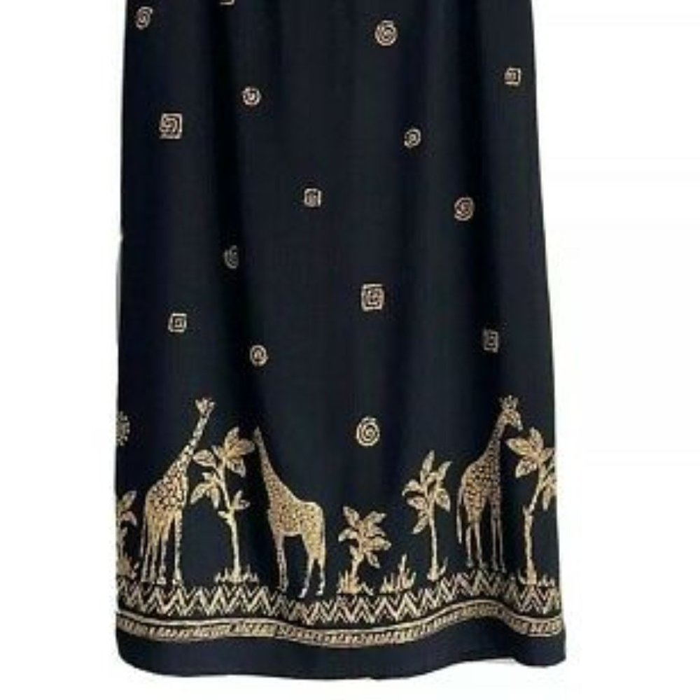 NWT! ALFRED DUNNER Kenya Skirt ELASTIC Waist GIRAFFE